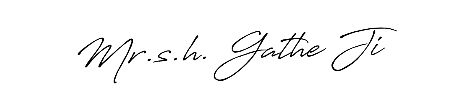 Similarly Antro_Vectra_Bolder is the best handwritten signature design. Signature creator online .You can use it as an online autograph creator for name Mr.s.h. Gathe Ji. Mr.s.h. Gathe Ji signature style 7 images and pictures png