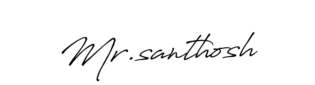 How to make Mr.santhosh signature? Antro_Vectra_Bolder is a professional autograph style. Create handwritten signature for Mr.santhosh name. Mr.santhosh signature style 7 images and pictures png