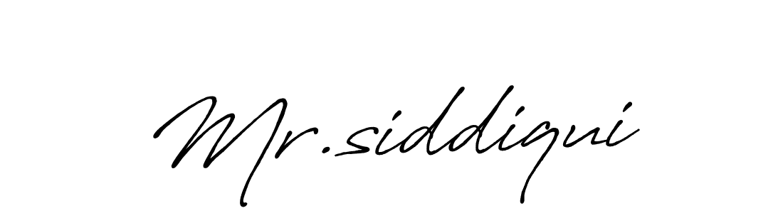 Use a signature maker to create a handwritten signature online. With this signature software, you can design (Antro_Vectra_Bolder) your own signature for name Mr.siddiqui. Mr.siddiqui signature style 7 images and pictures png