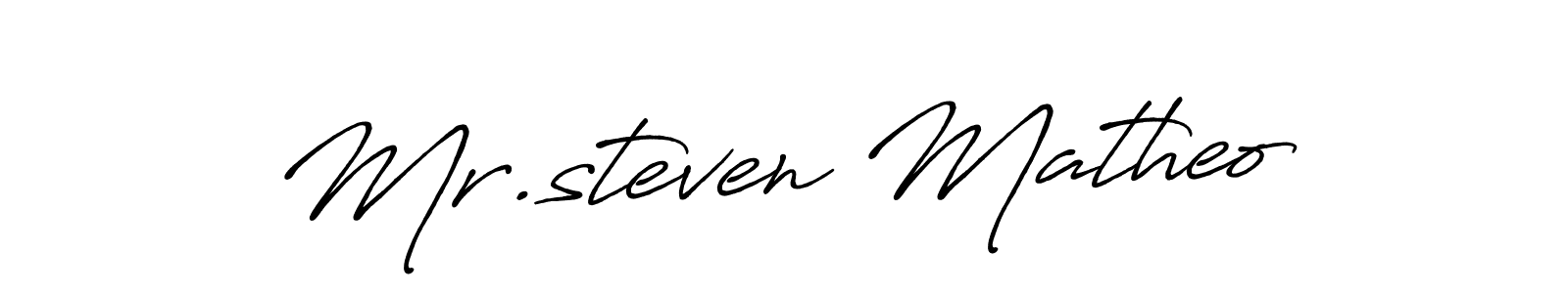 Similarly Antro_Vectra_Bolder is the best handwritten signature design. Signature creator online .You can use it as an online autograph creator for name Mr.steven Matheo. Mr.steven Matheo signature style 7 images and pictures png