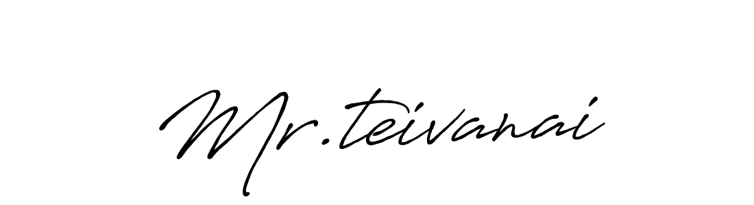 Make a beautiful signature design for name Mr.teivanai. With this signature (Antro_Vectra_Bolder) style, you can create a handwritten signature for free. Mr.teivanai signature style 7 images and pictures png