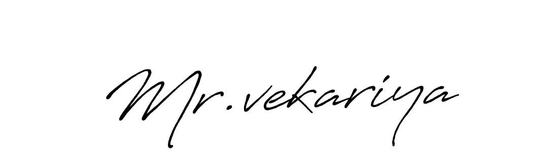 Create a beautiful signature design for name Mr.vekariya. With this signature (Antro_Vectra_Bolder) fonts, you can make a handwritten signature for free. Mr.vekariya signature style 7 images and pictures png