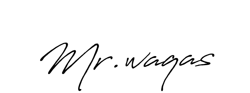 Create a beautiful signature design for name Mr.waqas. With this signature (Antro_Vectra_Bolder) fonts, you can make a handwritten signature for free. Mr.waqas signature style 7 images and pictures png