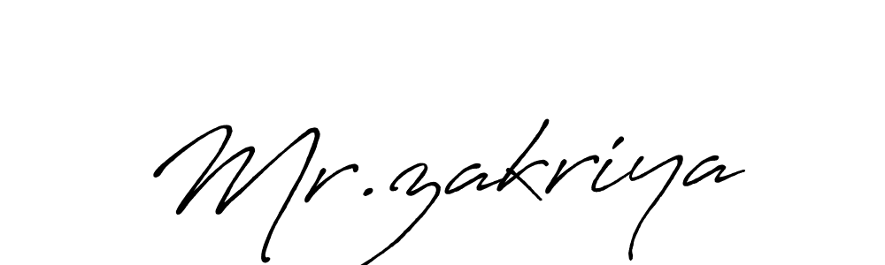 Design your own signature with our free online signature maker. With this signature software, you can create a handwritten (Antro_Vectra_Bolder) signature for name Mr.zakriya. Mr.zakriya signature style 7 images and pictures png