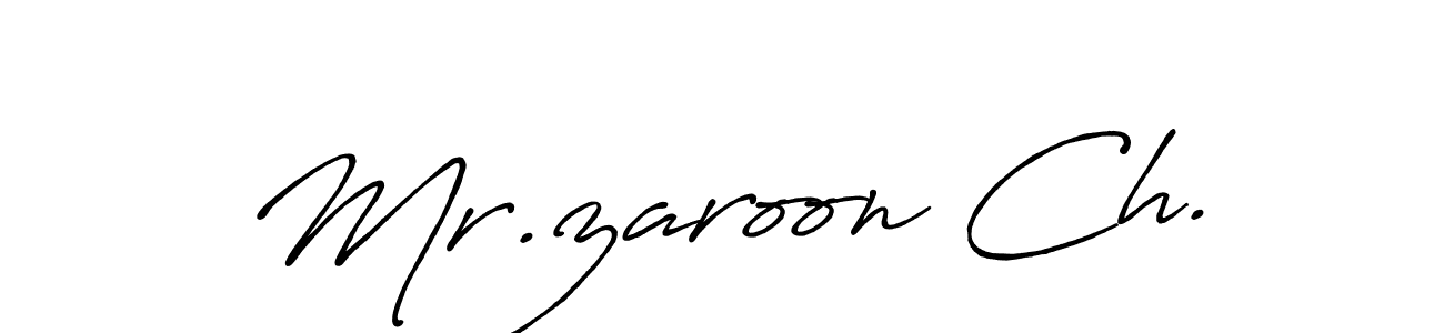 Design your own signature with our free online signature maker. With this signature software, you can create a handwritten (Antro_Vectra_Bolder) signature for name Mr.zaroon Ch.. Mr.zaroon Ch. signature style 7 images and pictures png