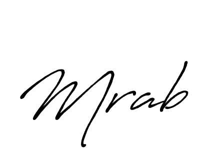 How to make Mrab name signature. Use Antro_Vectra_Bolder style for creating short signs online. This is the latest handwritten sign. Mrab signature style 7 images and pictures png