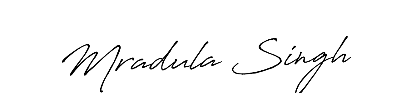 Make a beautiful signature design for name Mradula Singh. With this signature (Antro_Vectra_Bolder) style, you can create a handwritten signature for free. Mradula Singh signature style 7 images and pictures png