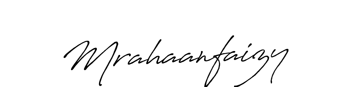 Also You can easily find your signature by using the search form. We will create Mrahaanfaizy name handwritten signature images for you free of cost using Antro_Vectra_Bolder sign style. Mrahaanfaizy signature style 7 images and pictures png