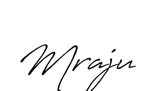 Use a signature maker to create a handwritten signature online. With this signature software, you can design (Antro_Vectra_Bolder) your own signature for name Mraju. Mraju signature style 7 images and pictures png