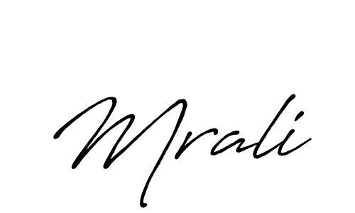 Similarly Antro_Vectra_Bolder is the best handwritten signature design. Signature creator online .You can use it as an online autograph creator for name Mrali. Mrali signature style 7 images and pictures png