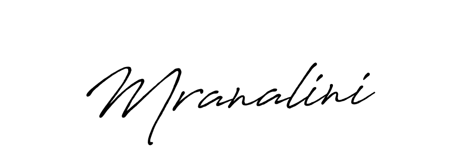 How to make Mranalini name signature. Use Antro_Vectra_Bolder style for creating short signs online. This is the latest handwritten sign. Mranalini signature style 7 images and pictures png