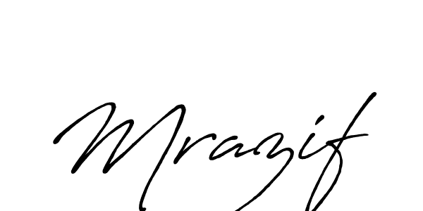 Use a signature maker to create a handwritten signature online. With this signature software, you can design (Antro_Vectra_Bolder) your own signature for name Mrazif. Mrazif signature style 7 images and pictures png