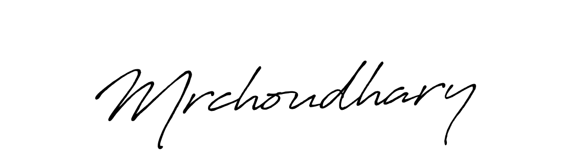 Use a signature maker to create a handwritten signature online. With this signature software, you can design (Antro_Vectra_Bolder) your own signature for name Mrchoudhary. Mrchoudhary signature style 7 images and pictures png