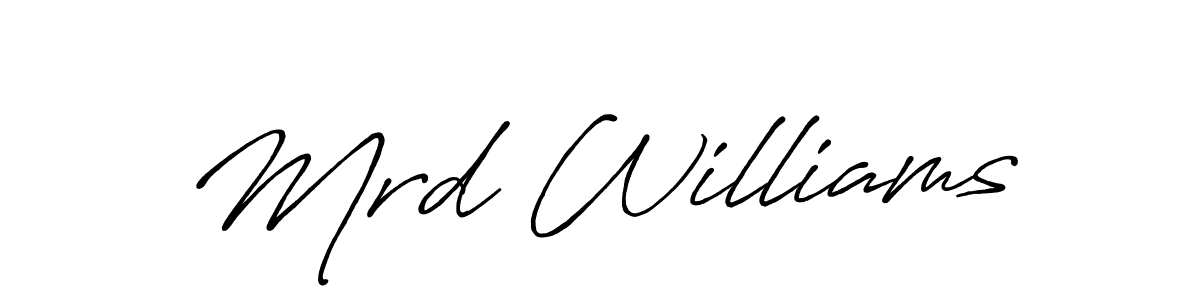 Make a beautiful signature design for name Mrd Williams. Use this online signature maker to create a handwritten signature for free. Mrd Williams signature style 7 images and pictures png