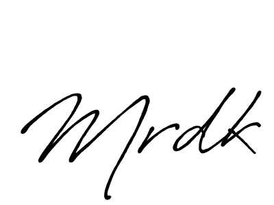 Use a signature maker to create a handwritten signature online. With this signature software, you can design (Antro_Vectra_Bolder) your own signature for name Mrdk. Mrdk signature style 7 images and pictures png