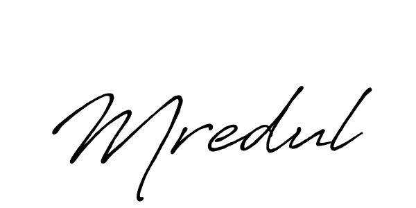 Design your own signature with our free online signature maker. With this signature software, you can create a handwritten (Antro_Vectra_Bolder) signature for name Mredul. Mredul signature style 7 images and pictures png