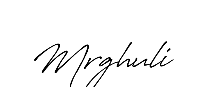 Make a beautiful signature design for name Mrghuli. With this signature (Antro_Vectra_Bolder) style, you can create a handwritten signature for free. Mrghuli signature style 7 images and pictures png