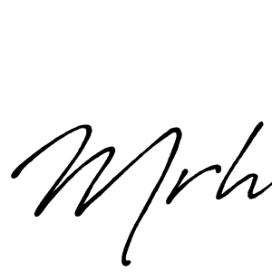 Mrh stylish signature style. Best Handwritten Sign (Antro_Vectra_Bolder) for my name. Handwritten Signature Collection Ideas for my name Mrh. Mrh signature style 7 images and pictures png