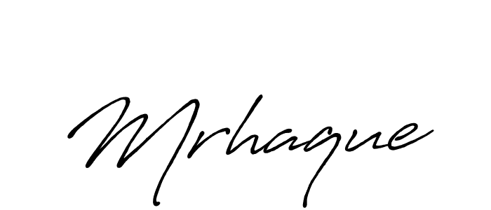 How to make Mrhaque signature? Antro_Vectra_Bolder is a professional autograph style. Create handwritten signature for Mrhaque name. Mrhaque signature style 7 images and pictures png