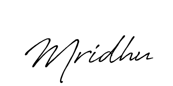 if you are searching for the best signature style for your name Mridhu. so please give up your signature search. here we have designed multiple signature styles  using Antro_Vectra_Bolder. Mridhu signature style 7 images and pictures png