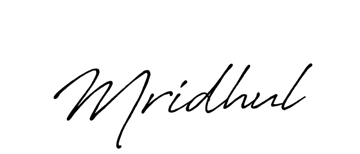 Similarly Antro_Vectra_Bolder is the best handwritten signature design. Signature creator online .You can use it as an online autograph creator for name Mridhul. Mridhul signature style 7 images and pictures png