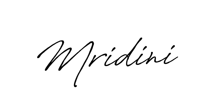 Use a signature maker to create a handwritten signature online. With this signature software, you can design (Antro_Vectra_Bolder) your own signature for name Mridini. Mridini signature style 7 images and pictures png