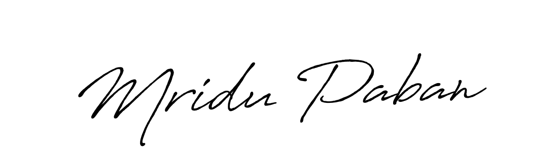 Mridu Paban stylish signature style. Best Handwritten Sign (Antro_Vectra_Bolder) for my name. Handwritten Signature Collection Ideas for my name Mridu Paban. Mridu Paban signature style 7 images and pictures png