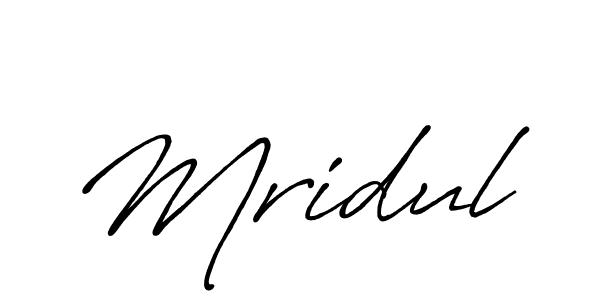 Make a beautiful signature design for name Mridul. With this signature (Antro_Vectra_Bolder) style, you can create a handwritten signature for free. Mridul signature style 7 images and pictures png