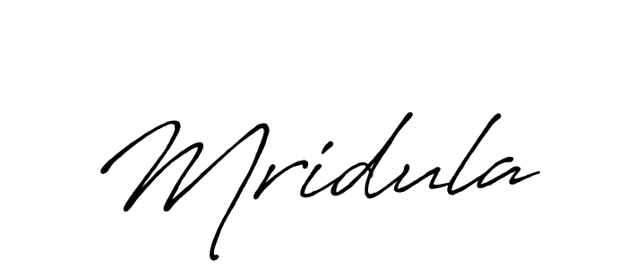 Use a signature maker to create a handwritten signature online. With this signature software, you can design (Antro_Vectra_Bolder) your own signature for name Mridula. Mridula signature style 7 images and pictures png