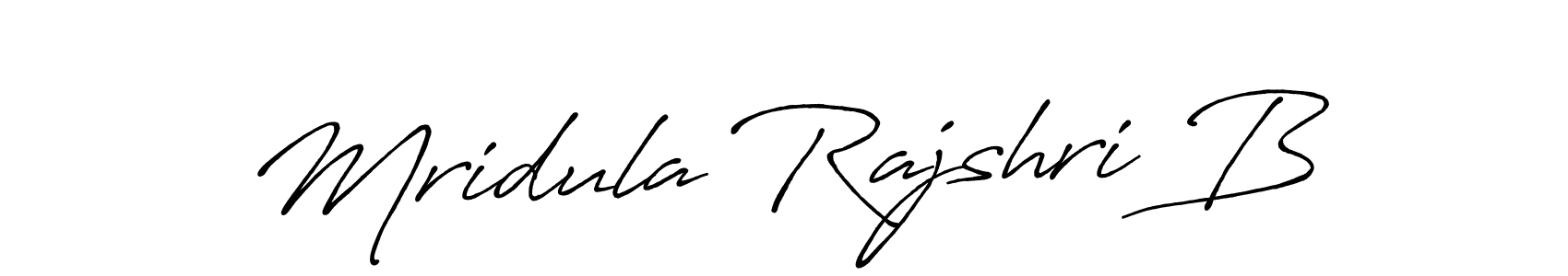You should practise on your own different ways (Antro_Vectra_Bolder) to write your name (Mridula Rajshri B) in signature. don't let someone else do it for you. Mridula Rajshri B signature style 7 images and pictures png