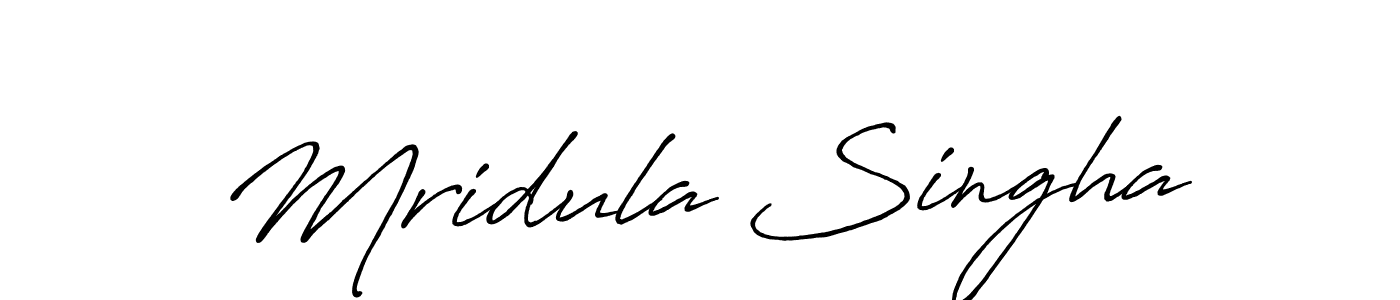 Mridula Singha stylish signature style. Best Handwritten Sign (Antro_Vectra_Bolder) for my name. Handwritten Signature Collection Ideas for my name Mridula Singha. Mridula Singha signature style 7 images and pictures png
