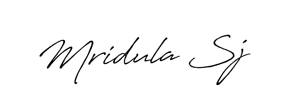 if you are searching for the best signature style for your name Mridula Sj. so please give up your signature search. here we have designed multiple signature styles  using Antro_Vectra_Bolder. Mridula Sj signature style 7 images and pictures png