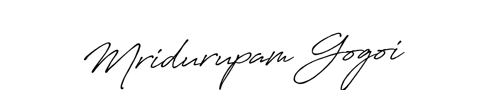Make a beautiful signature design for name Mridurupam Gogoi. With this signature (Antro_Vectra_Bolder) style, you can create a handwritten signature for free. Mridurupam Gogoi signature style 7 images and pictures png