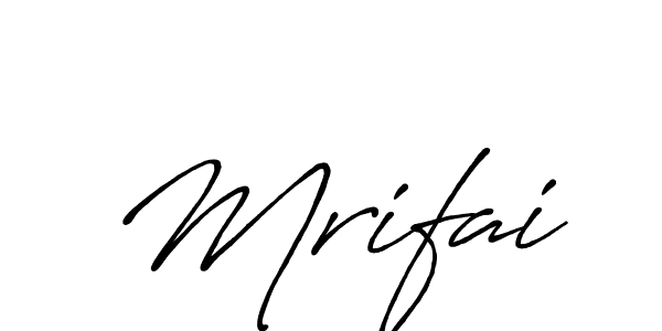 How to make Mrifai name signature. Use Antro_Vectra_Bolder style for creating short signs online. This is the latest handwritten sign. Mrifai signature style 7 images and pictures png