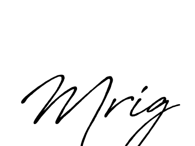 Create a beautiful signature design for name Mrig. With this signature (Antro_Vectra_Bolder) fonts, you can make a handwritten signature for free. Mrig signature style 7 images and pictures png