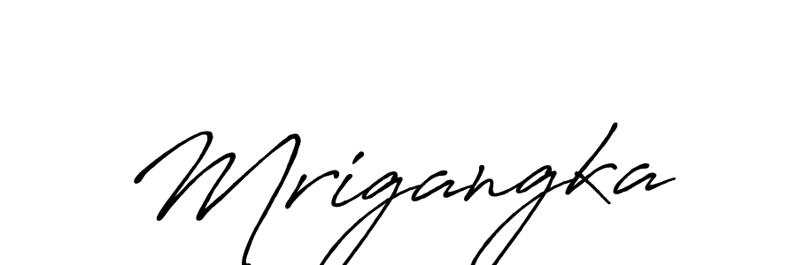 Mrigangka stylish signature style. Best Handwritten Sign (Antro_Vectra_Bolder) for my name. Handwritten Signature Collection Ideas for my name Mrigangka. Mrigangka signature style 7 images and pictures png