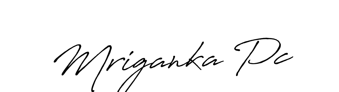 Mriganka Pc stylish signature style. Best Handwritten Sign (Antro_Vectra_Bolder) for my name. Handwritten Signature Collection Ideas for my name Mriganka Pc. Mriganka Pc signature style 7 images and pictures png