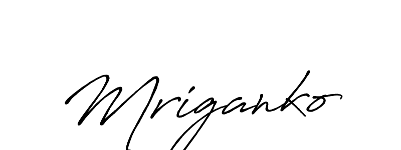 Design your own signature with our free online signature maker. With this signature software, you can create a handwritten (Antro_Vectra_Bolder) signature for name Mriganko. Mriganko signature style 7 images and pictures png