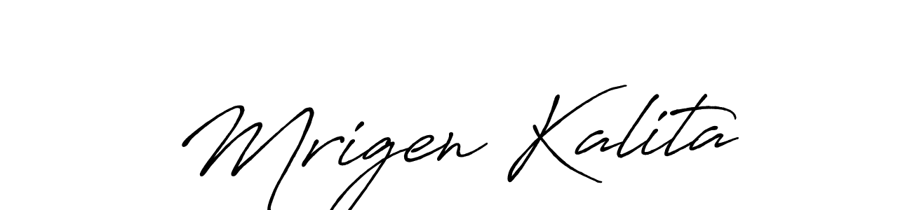 How to make Mrigen Kalita signature? Antro_Vectra_Bolder is a professional autograph style. Create handwritten signature for Mrigen Kalita name. Mrigen Kalita signature style 7 images and pictures png