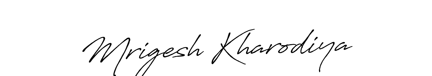 Mrigesh Kharodiya stylish signature style. Best Handwritten Sign (Antro_Vectra_Bolder) for my name. Handwritten Signature Collection Ideas for my name Mrigesh Kharodiya. Mrigesh Kharodiya signature style 7 images and pictures png