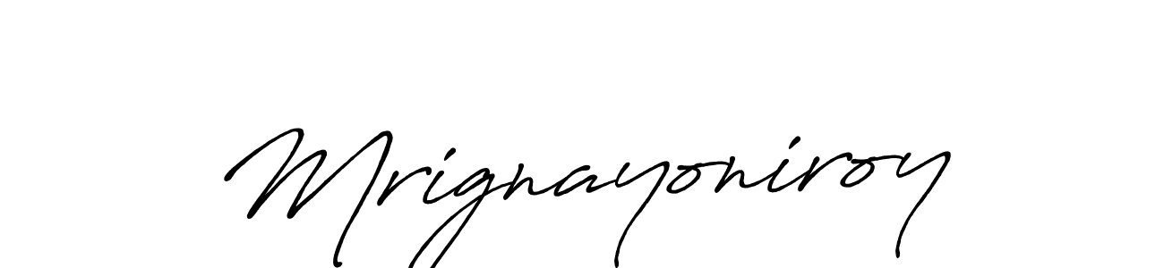 Once you've used our free online signature maker to create your best signature Antro_Vectra_Bolder style, it's time to enjoy all of the benefits that Mrignayoniroy name signing documents. Mrignayoniroy signature style 7 images and pictures png