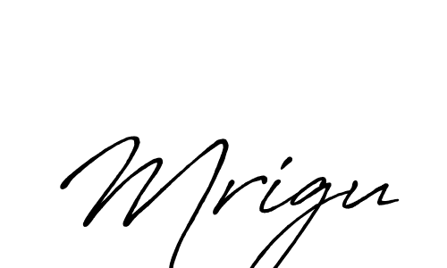 Make a beautiful signature design for name Mrigu. With this signature (Antro_Vectra_Bolder) style, you can create a handwritten signature for free. Mrigu signature style 7 images and pictures png