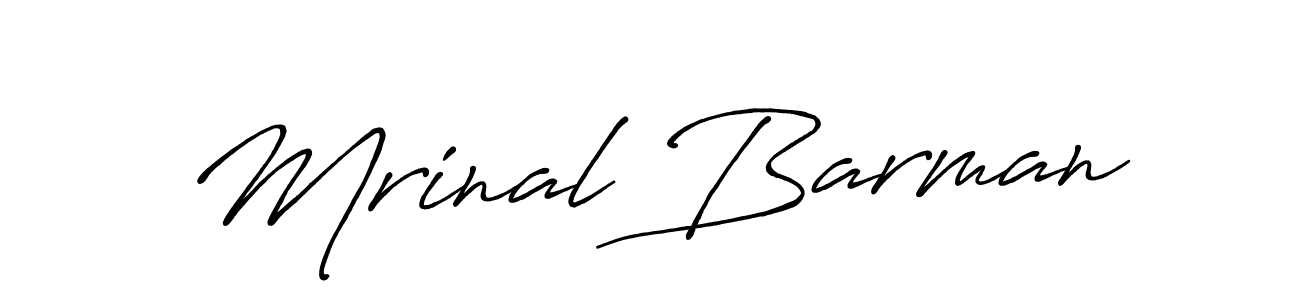Create a beautiful signature design for name Mrinal Barman. With this signature (Antro_Vectra_Bolder) fonts, you can make a handwritten signature for free. Mrinal Barman signature style 7 images and pictures png