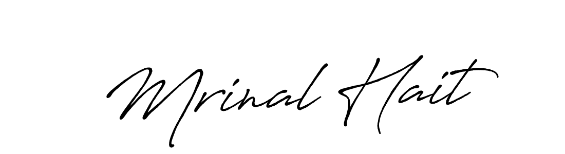 Use a signature maker to create a handwritten signature online. With this signature software, you can design (Antro_Vectra_Bolder) your own signature for name Mrinal Hait. Mrinal Hait signature style 7 images and pictures png