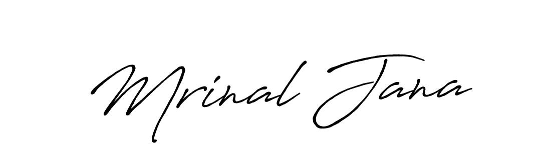 Antro_Vectra_Bolder is a professional signature style that is perfect for those who want to add a touch of class to their signature. It is also a great choice for those who want to make their signature more unique. Get Mrinal Jana name to fancy signature for free. Mrinal Jana signature style 7 images and pictures png