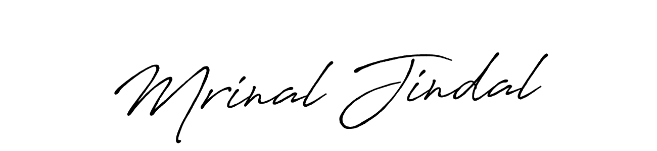 Design your own signature with our free online signature maker. With this signature software, you can create a handwritten (Antro_Vectra_Bolder) signature for name Mrinal Jindal. Mrinal Jindal signature style 7 images and pictures png