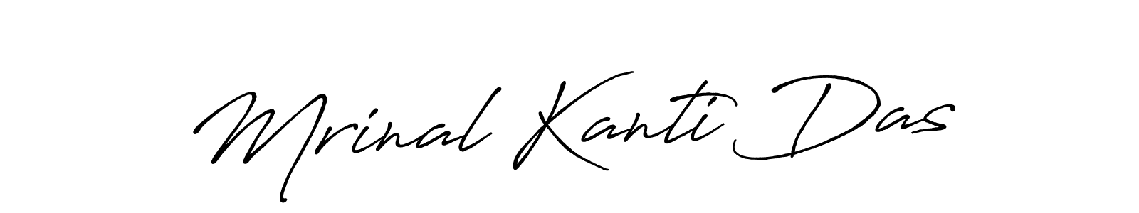 Make a beautiful signature design for name Mrinal Kanti Das. With this signature (Antro_Vectra_Bolder) style, you can create a handwritten signature for free. Mrinal Kanti Das signature style 7 images and pictures png