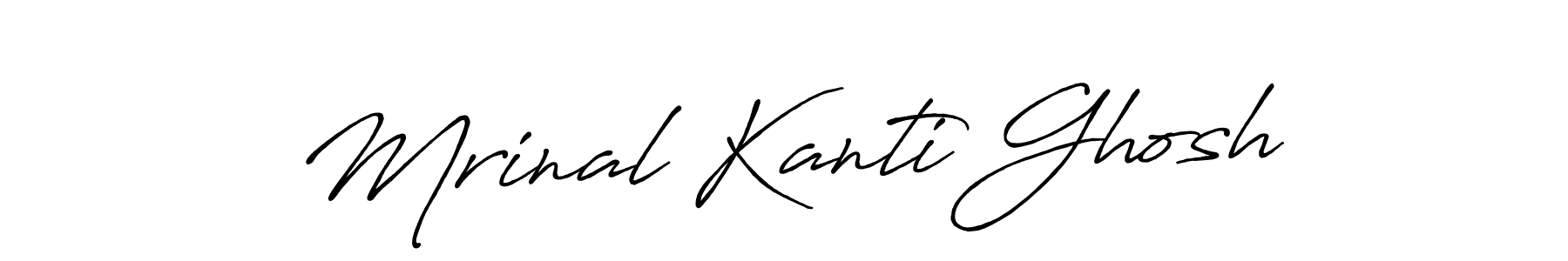 Design your own signature with our free online signature maker. With this signature software, you can create a handwritten (Antro_Vectra_Bolder) signature for name Mrinal Kanti Ghosh. Mrinal Kanti Ghosh signature style 7 images and pictures png