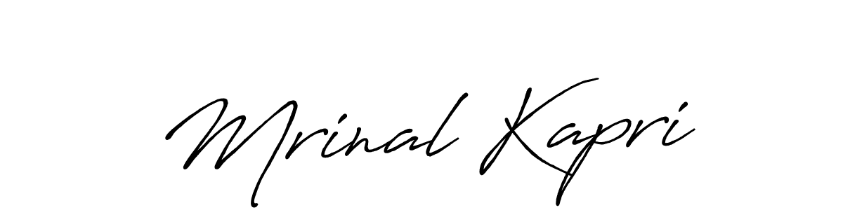 How to make Mrinal Kapri signature? Antro_Vectra_Bolder is a professional autograph style. Create handwritten signature for Mrinal Kapri name. Mrinal Kapri signature style 7 images and pictures png