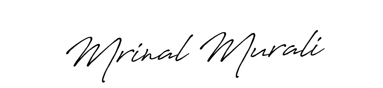 Also You can easily find your signature by using the search form. We will create Mrinal Murali name handwritten signature images for you free of cost using Antro_Vectra_Bolder sign style. Mrinal Murali signature style 7 images and pictures png